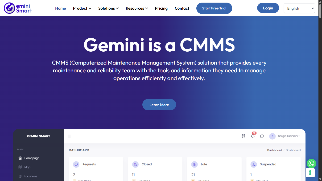 Gemini CMMS Enterprise Portal